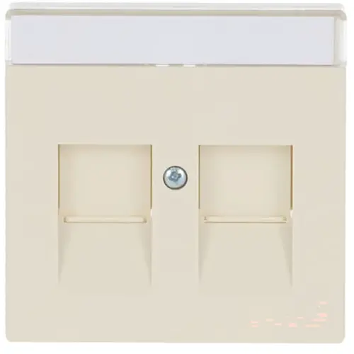 Busch-Jaeger centraalplaat modular jack 2-voudig creme (1800-82)