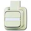 Busch-Jaeger wisselschakelaar met tekstvlak K/P-25 opbouw AP plus creme (2601/6 NAPJ)