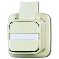 Busch-Jaeger wisselschakelaar met tekstvlak K/P-25 opbouw AP plus creme (2601/6 NAPJ)