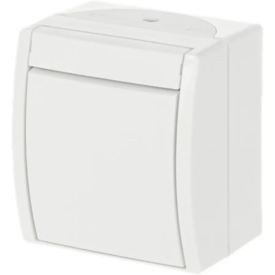 Busch-Jaeger kruisschakelaar opbouw Ocean IP44 alpinwit (2601/7 W-54)