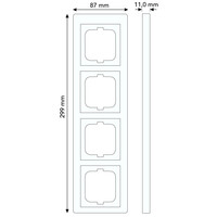 Busch-Jaeger afdekraam 4-voudig Solo chroom glans (1724-80G)