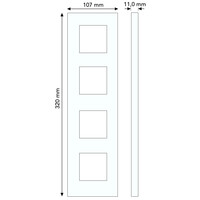 Busch-Jaeger afdekraam 4-voudig Carat chroom (1724-826-101)