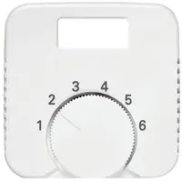 Busch-Jaeger centraalplaat draaiknop met schermopening tbv thermostaat Reflex SI (1794 TA-214)