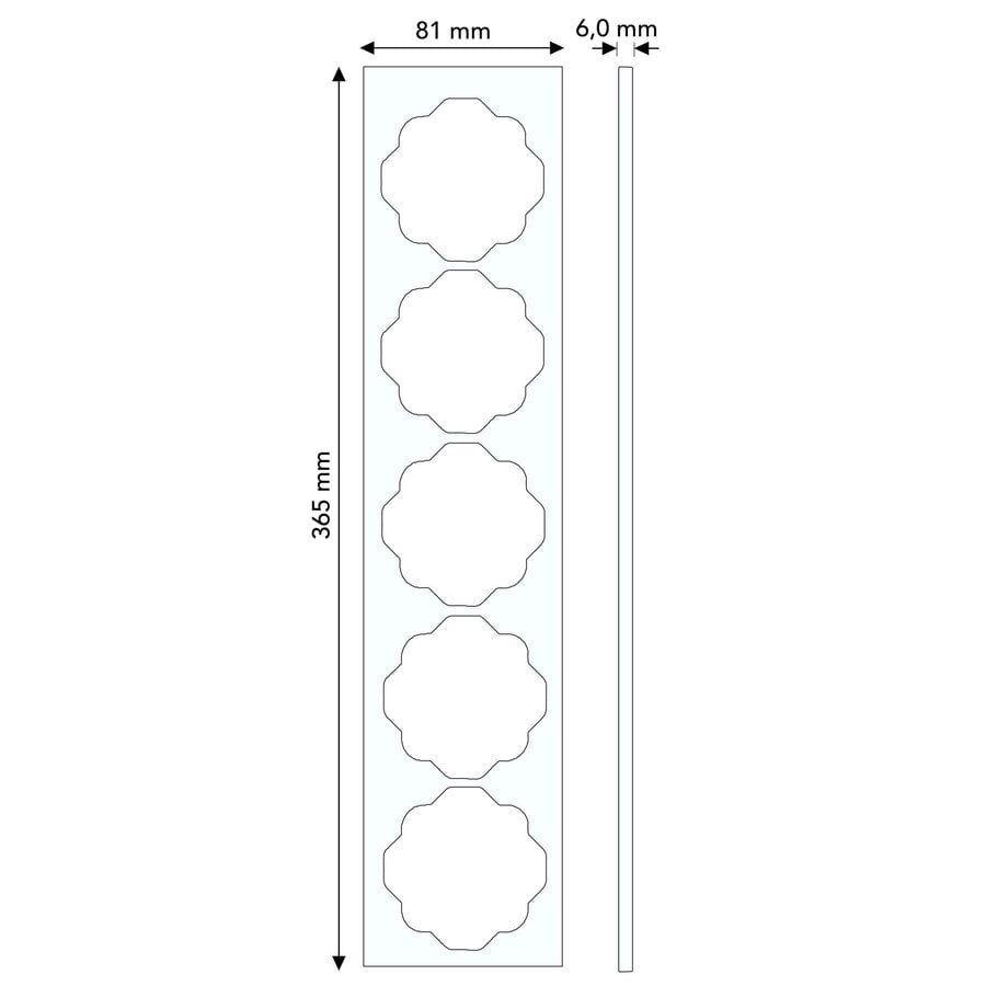 Busch-Jaeger afdekraam 5-voudig Impuls zwart mat OP=OP (1725-775)