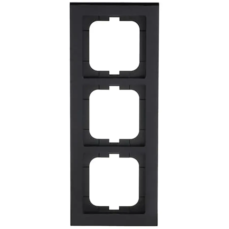 Busch-Jaeger afdekraam 3-voudig Axcent zwart (1723-281)