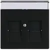 Busch-Jaeger centraalplaat modular jack 2-voudig Future Linear zwart mat (1800-885) Busch-Jaeger centraalplaat modular jack 2-voudig Future Linear zwart mat (1800-885)