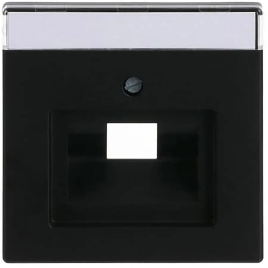 Busch-Jaeger centraalplaat RJ45 wandcontactdoos Future Linear zwart mat (1803-885)