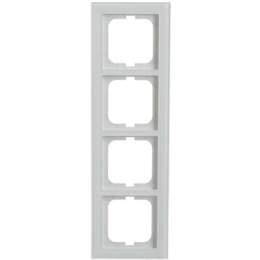 Busch-Jaeger afdekraam 4-voudig Axcent glas wit (1724-280)