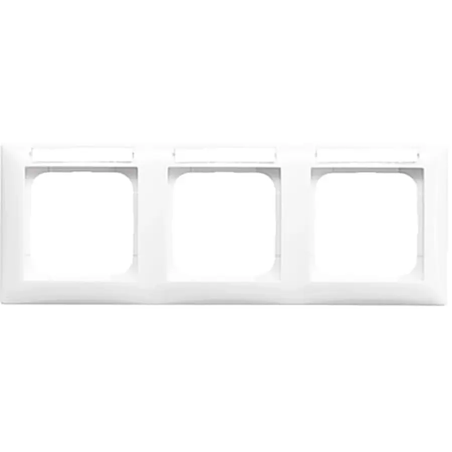 Busch-Jaeger afdekraam horizontaal met tekstkader 3-voudig Balance SI wit glans (1733 NS-914)