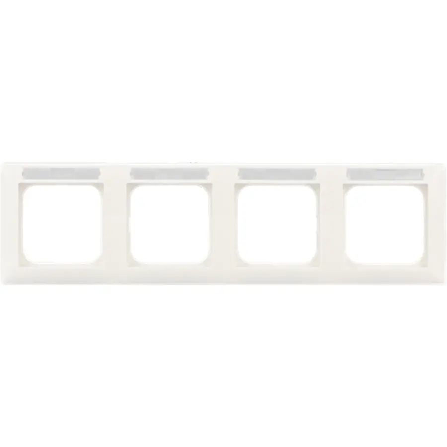 Busch-Jaeger afdekraam horizontaal met tekstkader 4-voudig Balance SI wit glans (1734 NS-914)