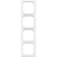 Busch-Jaeger afdekraam verticaal met tekstkader 4-voudig Balance SI wit glans (1724 NS-914)