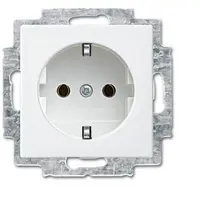 Busch-Jaeger wandcontactdoos randaarde schroefklem Balance SI wit glans (2300 EUC-914)