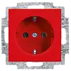 Busch-Jaeger wandcontactdoos met randaarde Balance SI rood (20 EUC-917) Busch-Jaeger wandcontactdoos met randaarde Balance SI rood (20 EUC-917)