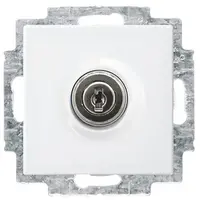 Busch-Jaeger wandcontactdoos randaarde kindveilig met klapdeksel en slot Balance SI wit glans (20 EUKBSL-914)