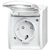 Busch-Jaeger wandcontactdoos randaarde klapdeksel kindveilig opbouw Ocean IP44 alpinwit (20 EBW-54) Busch-Jaeger wandcontactdoos randaarde klapdeksel kindveilig opbouw Ocean IP44 alpinwit (20 EBW-54)