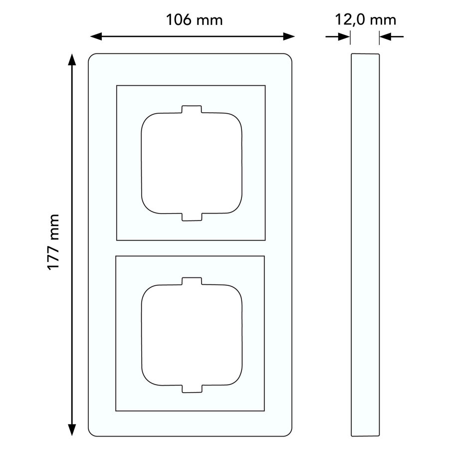 Busch-Jaeger afdekraam 2-voudig Dynasty creme (1722-832)