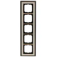 Busch-Jaeger afdekraam 5-voudig Dynasty messing antiek creme (1725-848)