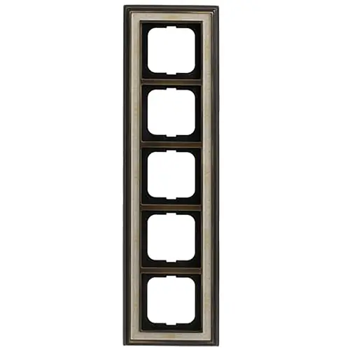 Busch-Jaeger afdekraam 5-voudig Dynasty messing antiek decor creme (1725-846) Busch-Jaeger afdekraam 5-voudig Dynasty messing antiek decor creme (1725-846)