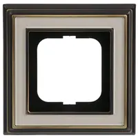 Busch-Jaeger afdekraam 1-voudig Dynasty messing antiek creme (1721-848)