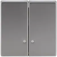 Busch-Jaeger schakelwip 2-voudig met controlevenster Pure Stainless Steel (1785 K-866)