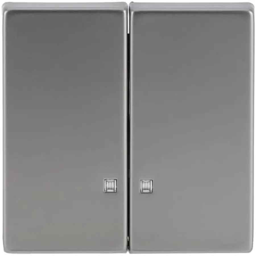 Busch-Jaeger schakelwip 2-voudig met controlevenster Pure Stainless Steel (1785 K-866)