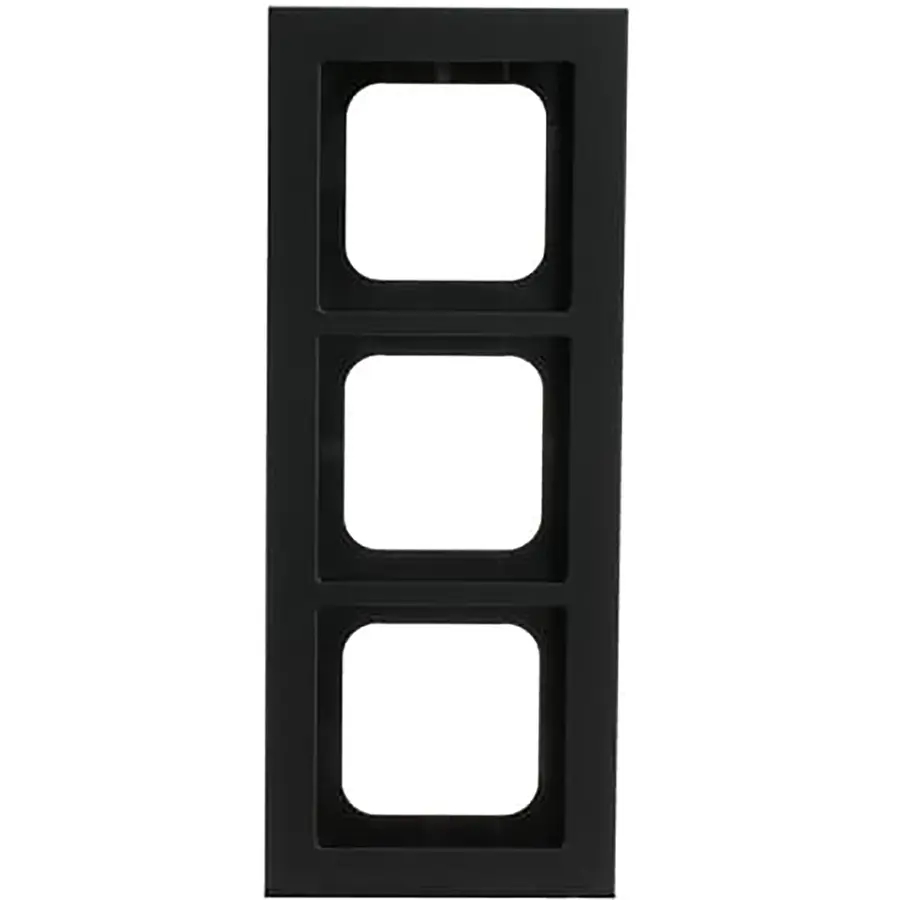 Busch-Jaeger afdekraam 3-voudig Axcent zwart mat (1723-275)