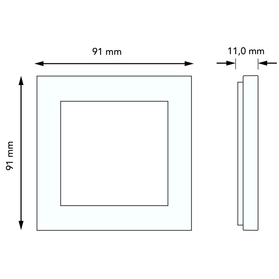 Busch-Jaeger afdekraam 1-voudig Axcent zwart mat (1721-275)