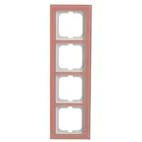 Busch-Jaeger afdekraam 4-voudig Axcent glas koraal (1724-227)