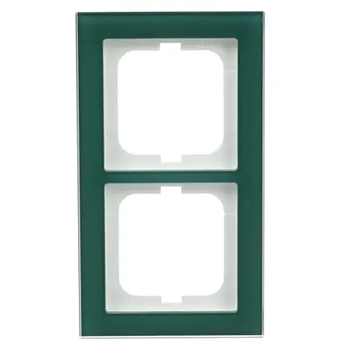 Busch-Jaeger afdekraam 2-voudig Axcent glas avocado (1722-226) Busch-Jaeger afdekraam 2-voudig Axcent glas avocado (1722-226)