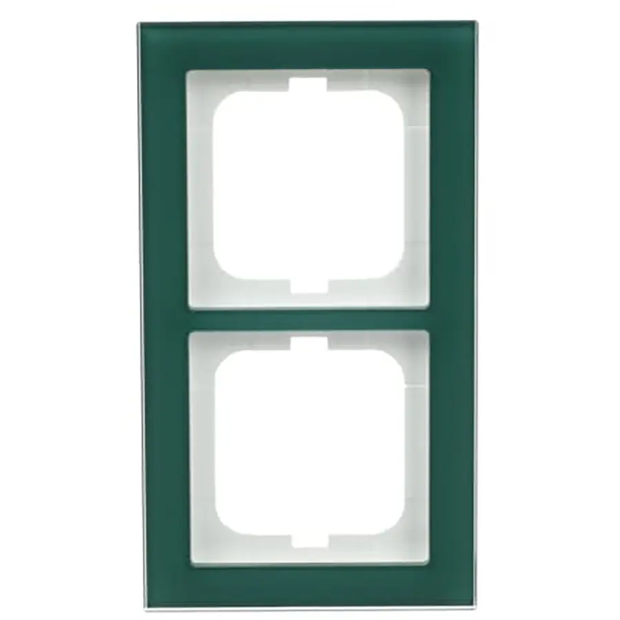 Busch-Jaeger afdekraam 2-voudig Axcent glas avocado (1722-226)