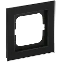 Busch-Jaeger afdekraam 1-voudig Axcent glas zwart (1721-245)