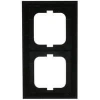 Busch-Jaeger afdekraam 2-voudig Axcent glas zwart (1722-245)