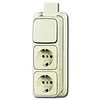 Busch-Jaeger combinatie wisselschakelaar/2x wandcontactdoos met randaarde K/P-25 opbouw AP plus creme (2601/6/2300/2 EAPJ) Busch-Jaeger combinatie wisselschakelaar/2x wandcontactdoos met randaarde K/P-25 opbouw AP plus creme (2601/6/2300/2 EAPJ)
