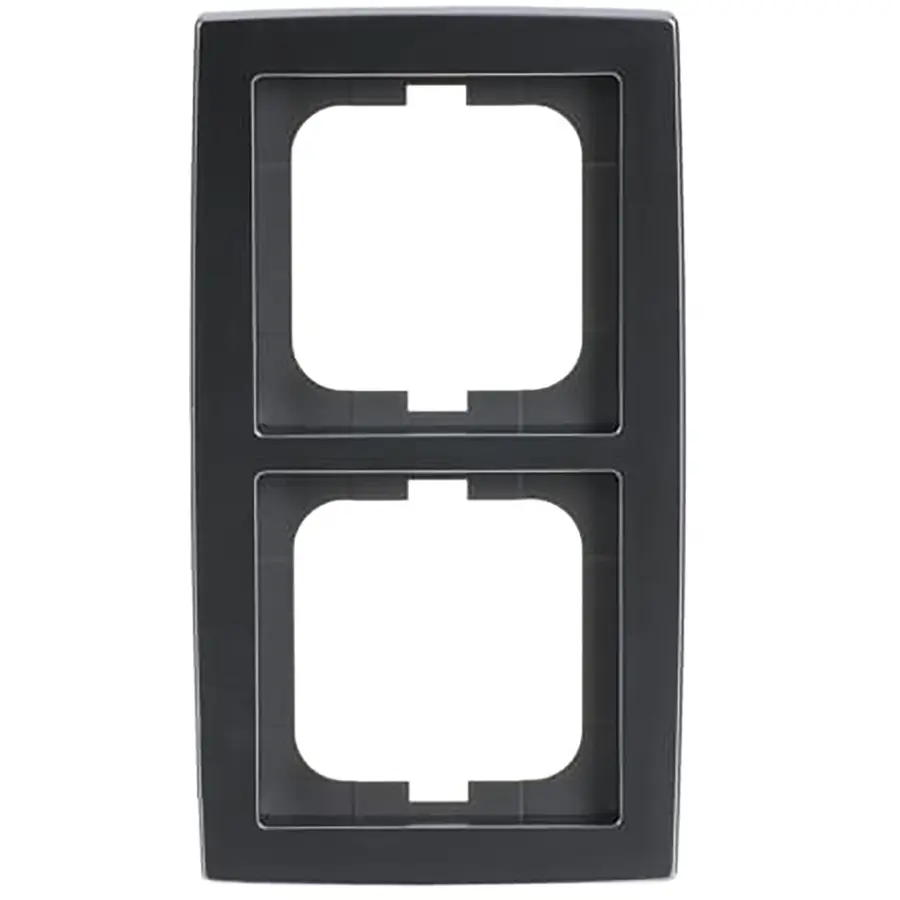 Busch-Jaeger afdekraam 2-voudig Solo mat-chroom (1722-80)