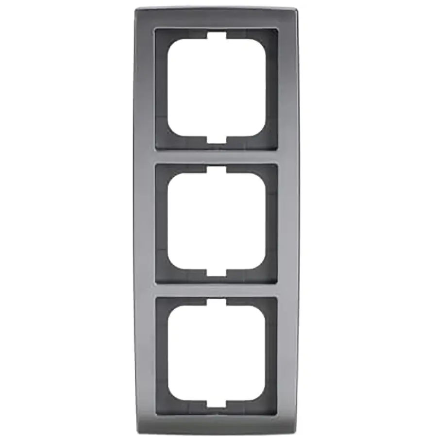 Busch-Jaeger afdekraam 3-voudig Solo mat-chroom (1723-80)