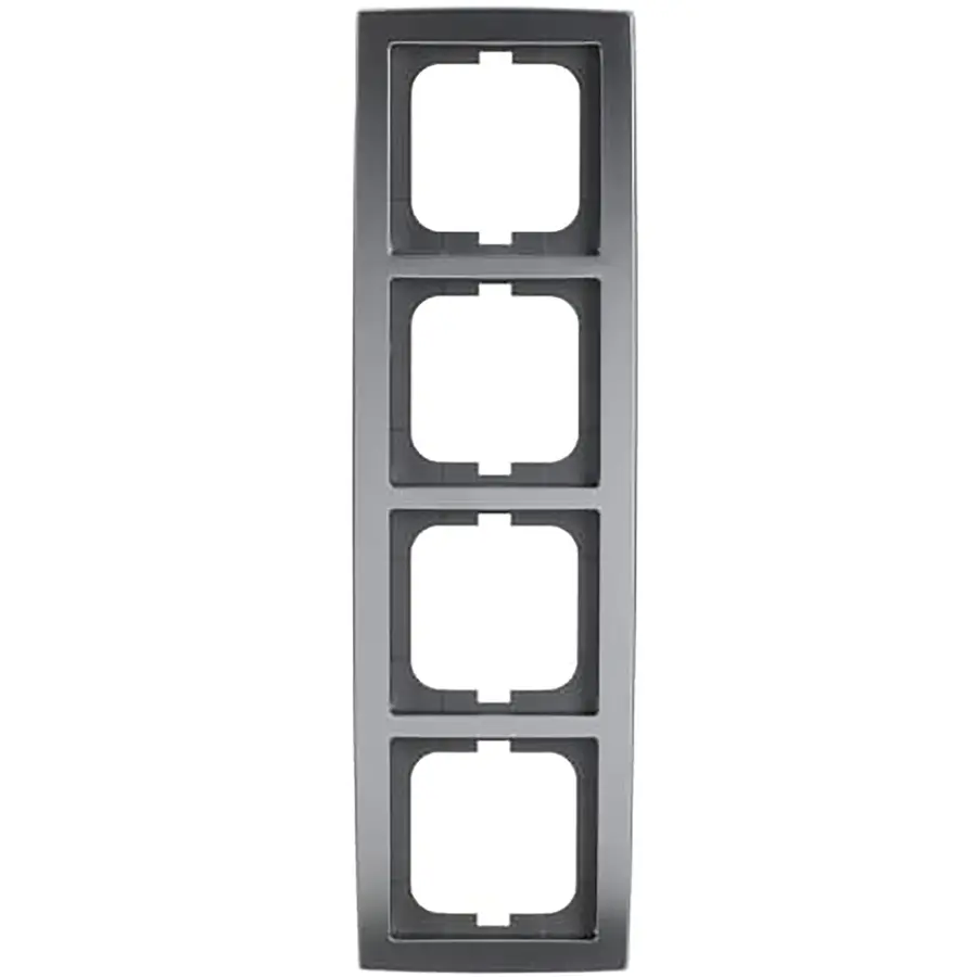 Busch-Jaeger afdekraam 4-voudig Solo mat-chroom (1724-80)