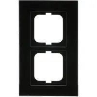 Busch-Jaeger afdekraam 2-voudig Carat zwart glas (1722-825)