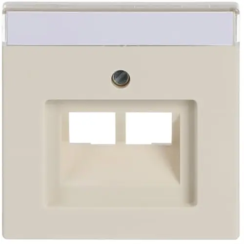 Busch-Jaeger centraalplaat RJ45 wandcontactdoos 2-voudig creme (1803-02-82)