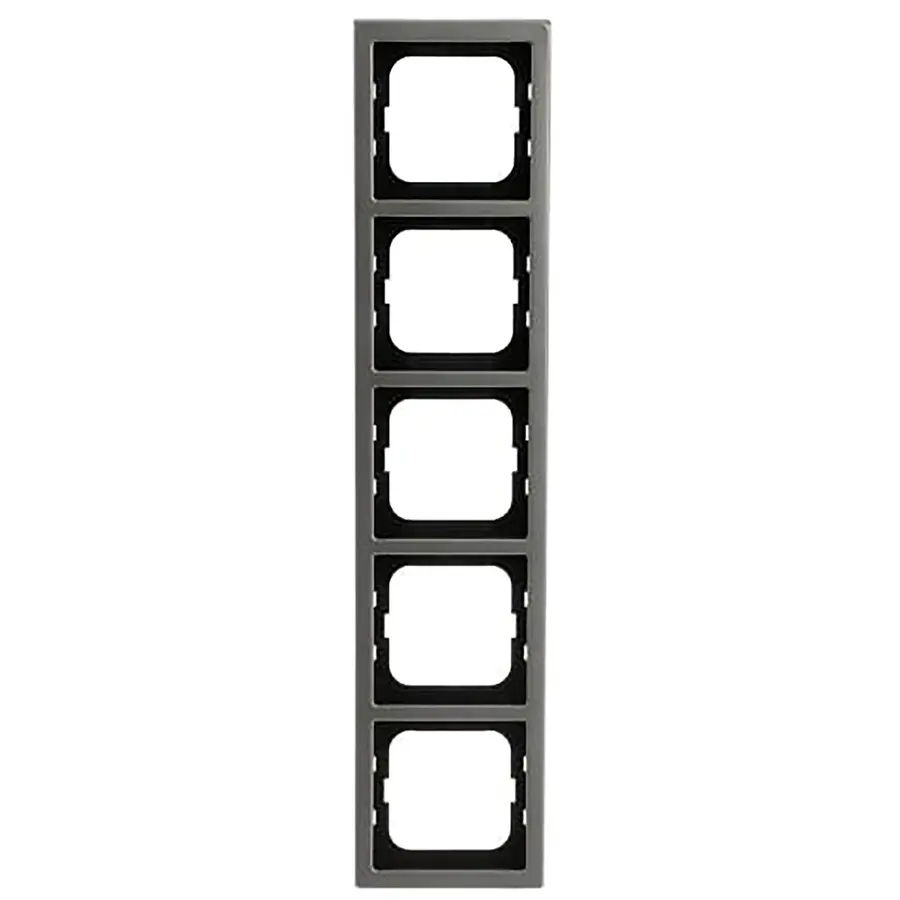 Busch-Jaeger afdekraam 5-voudig Pure Stainless Steel (1725-866K)