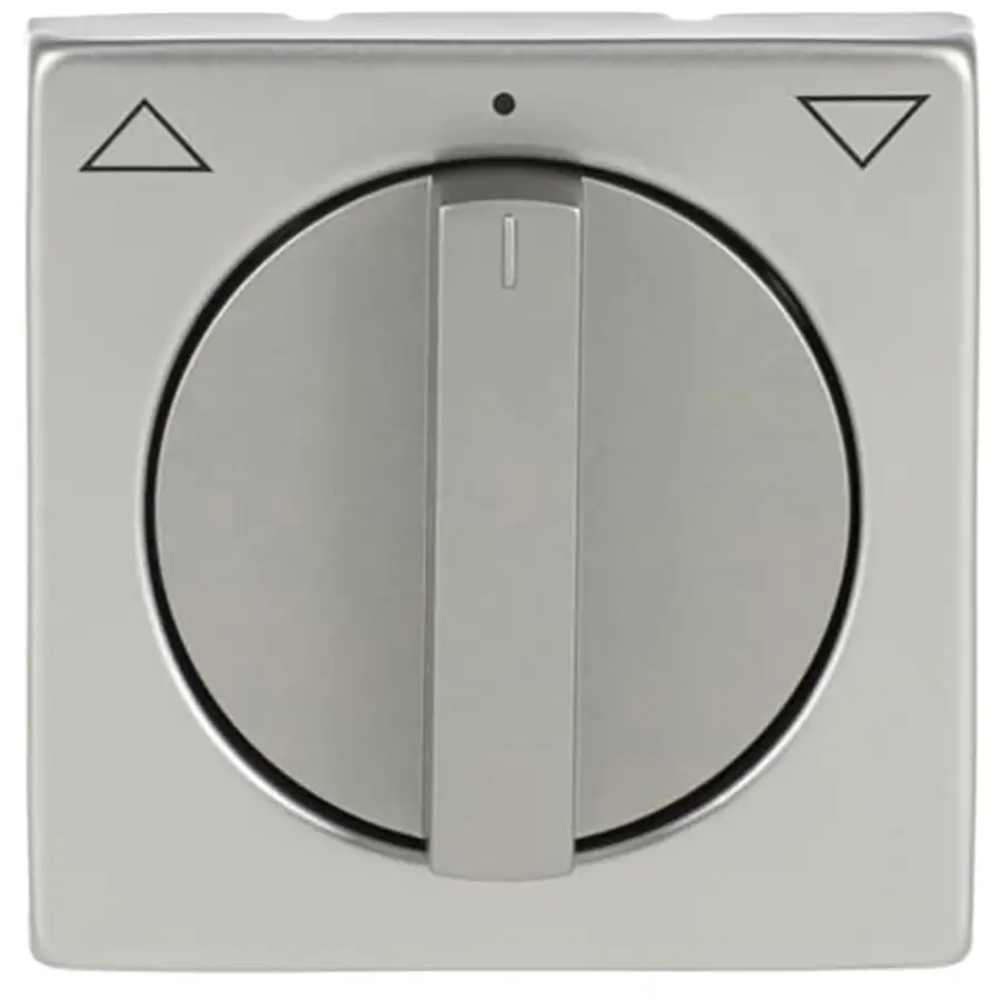 Busch-Jaeger draaiknop jaloezieschakelaar Pure Stainless Steel (1740-866)