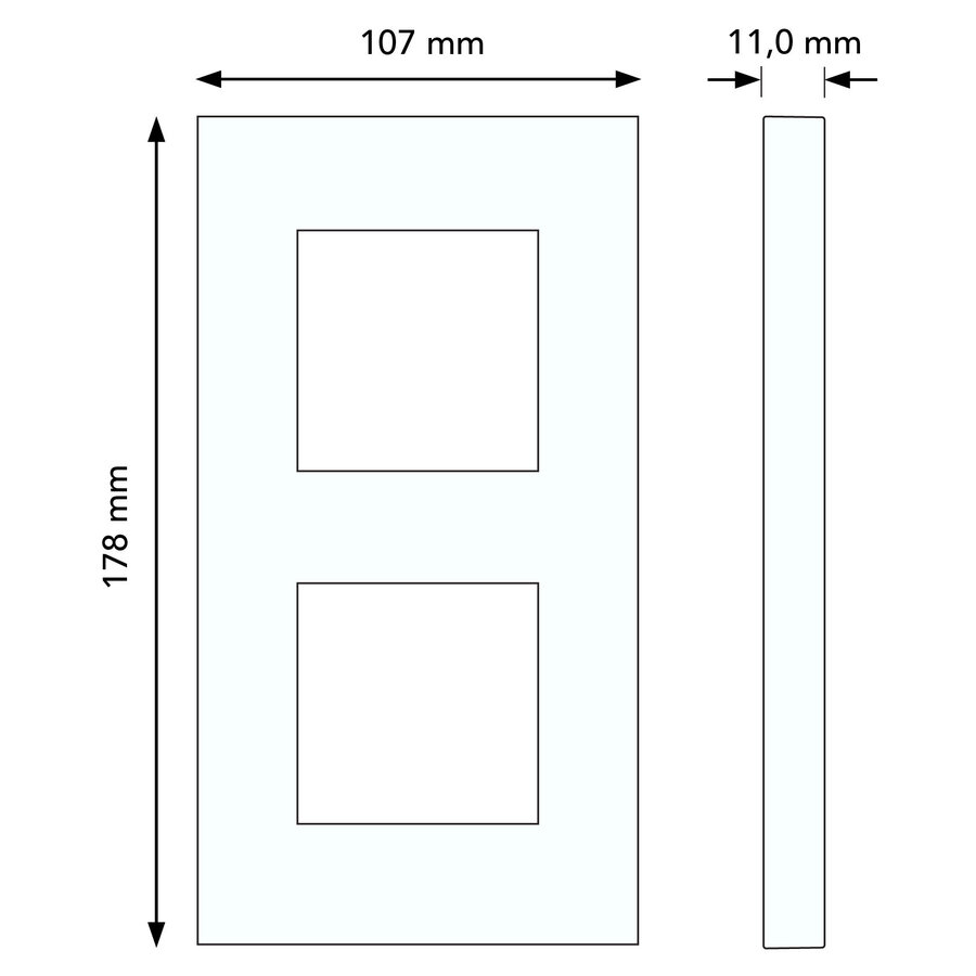 Busch-Jaeger afdekraam 2-voudig Carat chroom (1722-826-101)