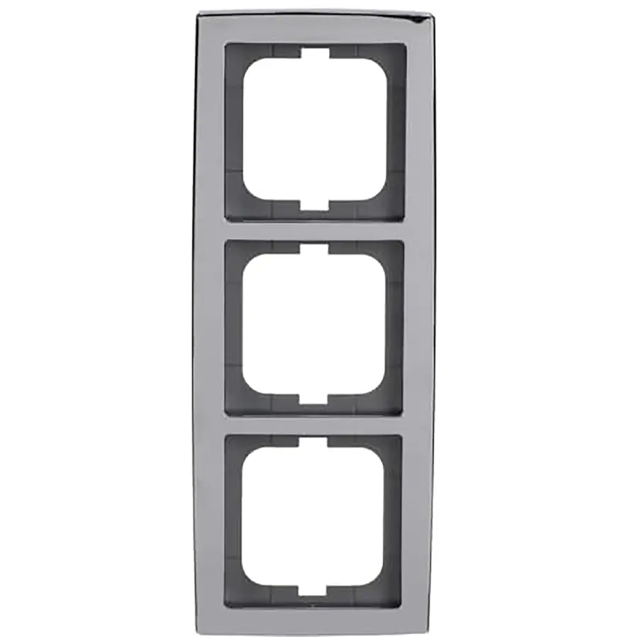 Busch-Jaeger afdekraam 3-voudig Solo chroom glans (1723-80G)