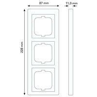 Busch-Jaeger afdekraam 3-voudig Solo chroom glans (1723-80G)