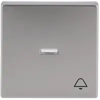 Busch-Jaeger schakelwip met controlevenster en symbool bel Future Linear Pure Stainless Steel (1789 KI-866)