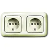 Busch-Jaeger wandcontactdoos 2-voudig randaarde voorbedraad voor duo-inbouwdoos Standaard SI (20-2 EUCJ-212-503) Busch-Jaeger wandcontactdoos 2-voudig randaarde voorbedraad voor duo-inbouwdoos Standaard SI (20-2 EUCJ-212-503)