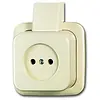 Busch-Jaeger wandcontactdoos zonder randaarde opbouw creme AP plus (2300 APJ) Busch-Jaeger wandcontactdoos zonder randaarde opbouw creme AP plus (2300 APJ)