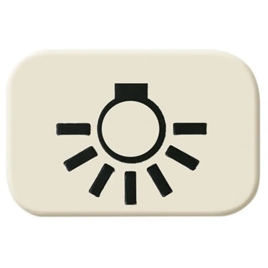 Busch-Jaeger impulsdrukker nalichtend symbool licht opbouw AP plus creme (2525 LI-10)