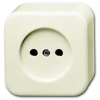 Busch-Jaeger wandcontactdoos zonder randaarde opbouw AP plus creme (2300 AP/11-503)