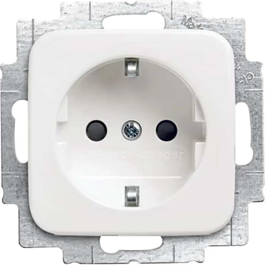 Busch-Jaeger wandcontactdoos randaarde Safety+ met LED-oriëntatieverlichting Reflex SI (20 EUCBLI-214)