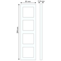 Busch-Jaeger afdekraam 4-voudig Reflex SI Linear (2514-214K-102)